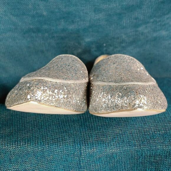 Sole Society Cammila Silver Glitter Flats Size 7 - Picture 4 of 12